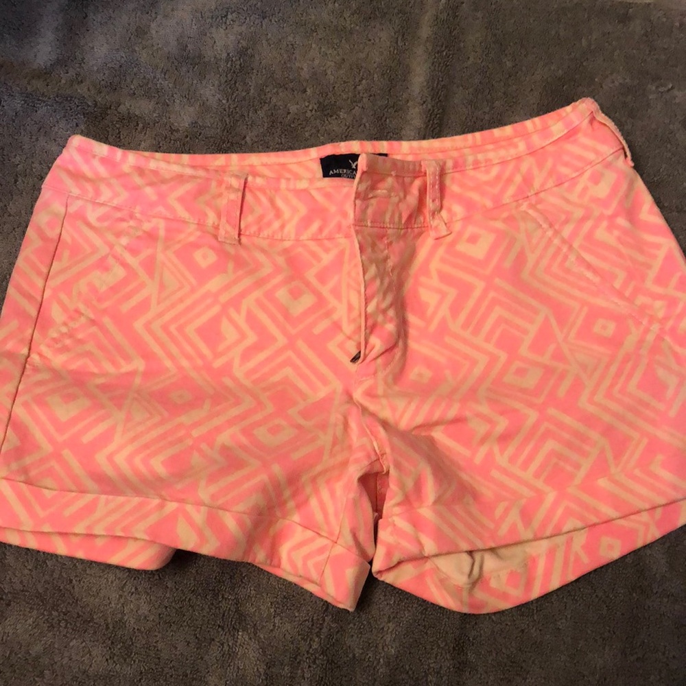 Hot pink chino shorts